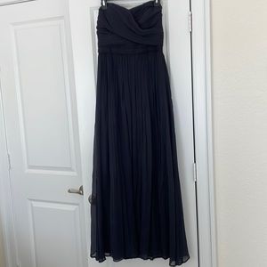 J. Crew Navy Silk Chiffon Bridesmaids Dress